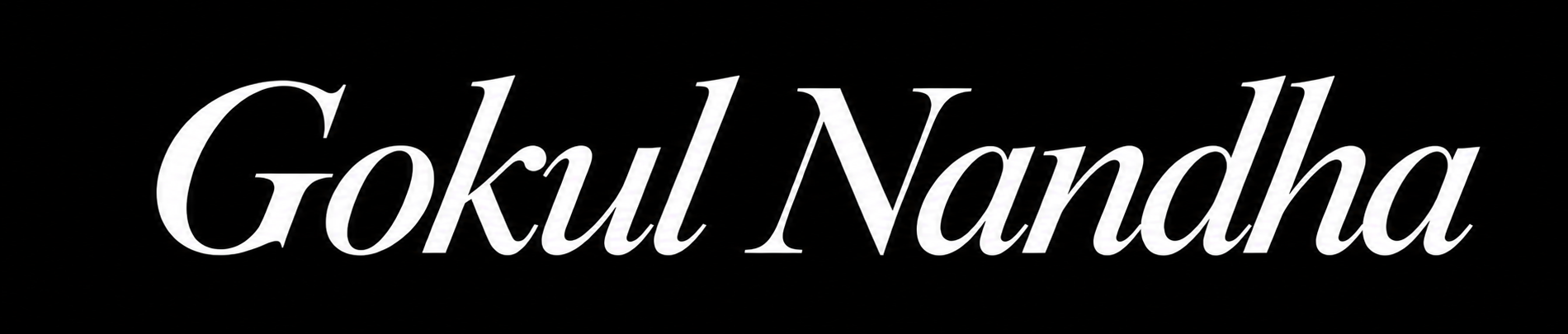Gokul Nandha in Elegant Italics